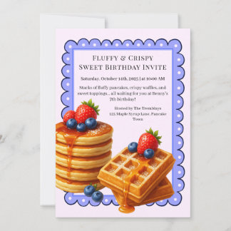 Birthday Brunch Party | Waffeln Einladung