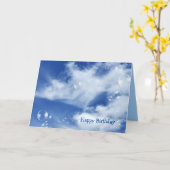 Birthday bubbles in sky karte (Gelbe Blume)