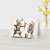 Birthday Buck Deh mit Bow und Pfeil Karte (Gelbe Blume)