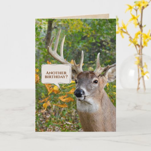 Birthday Buck in Wald Karte (Gelbe Blume)