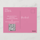 Birthday Budget Watercolor Pink Flamingo Einfach Postkarte (Rückseite)