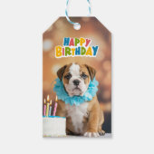 Birthday Bulldog Geschenkanhänger (Vorderseite)