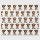 Birthday Bulldog mit einer Cap und Sonnenbrille Geschenkpapier (Flach)