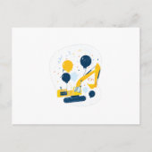 Birthday Bulldozer Postkarte (Vorderseite)
