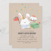 Birthday Bunny Einladung (Vorne/Hinten)
