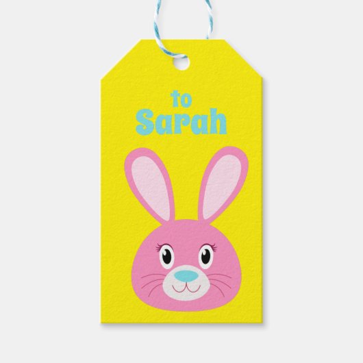 Birthday Bunny Geschenkanhänger (Vorderseite)