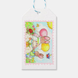 Birthday Bunny Gift Tag Geschenkanhänger