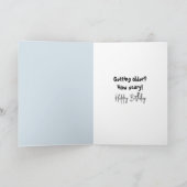 Birthday Bunny In a Deep Snowdrift Karte (Innenseite)