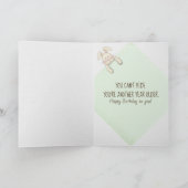 Birthday Bunny in Flower Pot Karte (Innenseite)