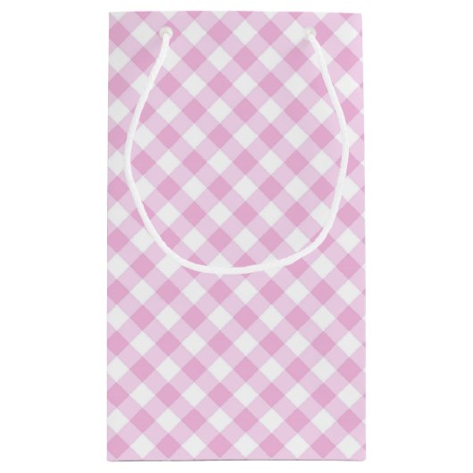 Birthday Bunny mit Blume und Gingham Kleine Geschenktüte (Rückseite)