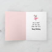 Birthday Bunny Wearing a Pink Tutu Karte (Innenseite)