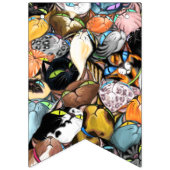 Birthday Bunting Flags mit Happy Cat Party Wimpelkette (Erste Fahne)