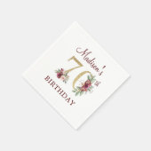 Birthday Burgundy Gold Personalisiert Napkins Serviette (Ecke)