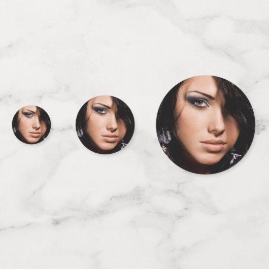 Birthday burgundy Rose Gold Glitzer Foto Name Konfetti (Vorderseiten)