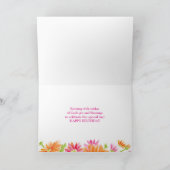 Birthday Bursting Daisies Joy and Segen Karte (Innenseite)