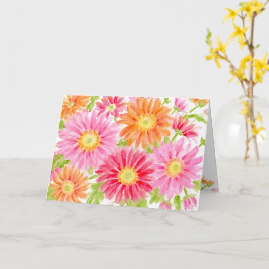 Birthday Bursting Daisies Joy and Segen Karte (Gelbe Blume)