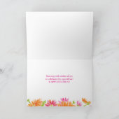 Birthday Bursting Gerbera Daisies Wünsche der Freu Karte (Innenseite)