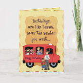 Birthday Bus Karte (Vorderseite)