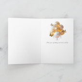 Birthday Butterflies Rose Daisies Country Karte (Innenseite)