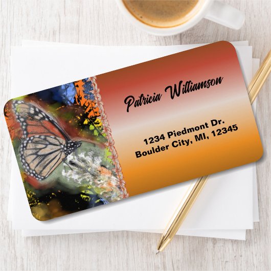 Birthday Butterfly-Adresse Adressaufkleber