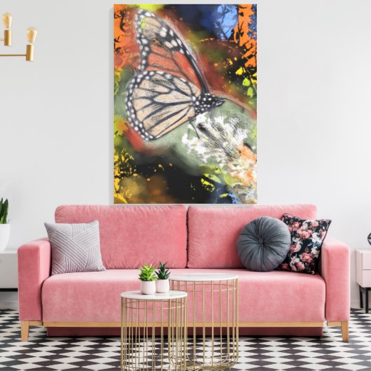 Birthday Butterfly Art Canvas Print Leinwanddruck (Insitu (Wohnzimmer))