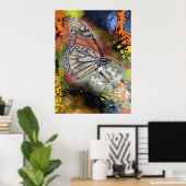Birthday Butterfly Art Print Poster (Heimbüro)