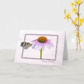 Birthday Butterfly Karte (Gelbe Blume)