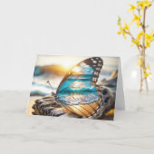 Birthday Butterfly mit Ocean Wings Karte (Gelbe Blume)