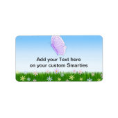 Birthday Butterfly Smartie Candy Wrappers Labels Adressaufkleber (Vorne)