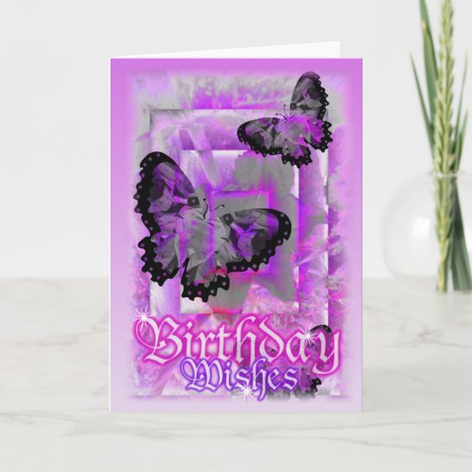 Birthday Butterfly Wishes by Valxart Karte (Vorderseite)