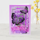 Birthday Butterfly Wishes by Valxart Karte (Gelbe Blume)