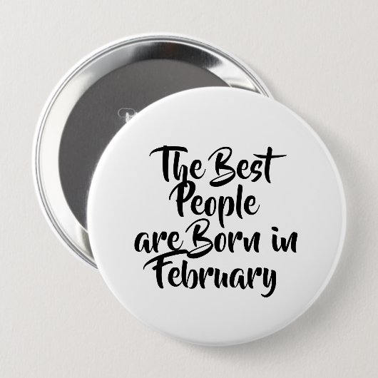 Birthday Button "Februar" (Vorne & Hinten)