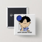 Birthday Button für den benutzerdefinierten Schwar (Vorne & Hinten)