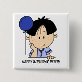 Birthday Button für den benutzerdefinierten Schwar (Vorderseite)