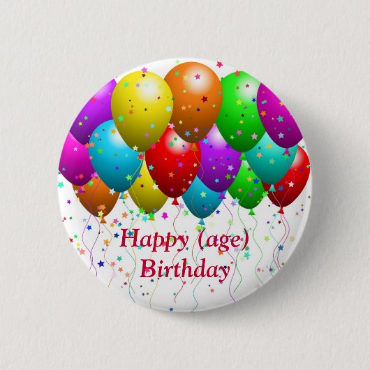 Birthday Button für die passende Karte - anpassbar (Vorderseite)