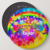 Birthday Button - Rainbow Design HAMbyWG (Vorne & Hinten)