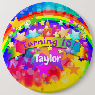 Birthday Button - Rainbow Design HAMbyWG