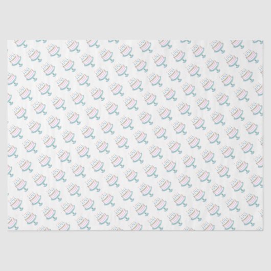 Birthday Cake Art Candles Celebration Seidenpapier (Vorderseite)