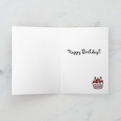 Birthday Cake Black Labrador Cartoon Karte (Innenseite)