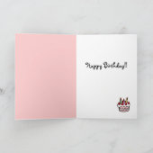 Birthday Cake Black Labrador Cartoon Schlicht Karte (Innenseite)