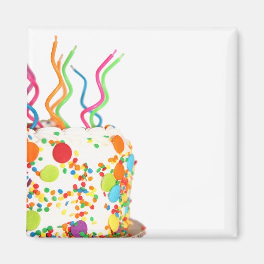 Birthday Cake Button Magnet (Vorne)