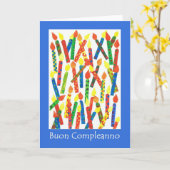 Birthday Cake Candles Card mit italienischem Gruß Karte (Gelbe Blume)