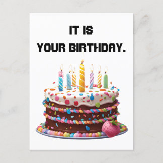 Birthday Cake Candles Custom Personalisiert Celebr Postkarte