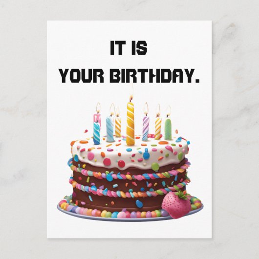 Birthday Cake Candles Custom Personalisiert Celebr Postkarte (Vorderseite)