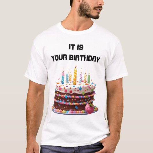 Birthday Cake Candles Custom Personalisiert Celebr T-Shirt (Vorderseite)