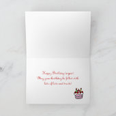 Birthday Cake Candles Yellow Labrador Card Karte (Innenseite)