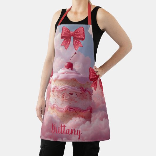 Birthday cake, cherry and clouds Apron Schürze (InSitu)