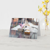 Birthday Cake Corgi Karte (Gelbe Blume)