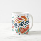 Birthday Cake Design Kaffeetasse (VorderseiteRechts)