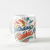 Birthday Cake Design Kaffeetasse (Vorderseite Links)